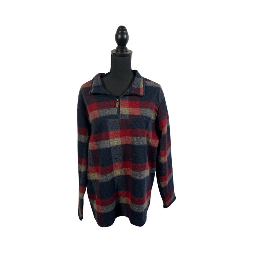 John Wayne Stock and Supply Plaid Zip Up Flannel Size L